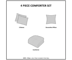 Marselle Brown & Black Leopard Print Faux Fur King 4-Piece Comforter Set -Home Store 810598172 810598173 9