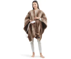 Marselle Faux Fur Heated Wrap, (50" X 64") -Home Store 810598189 3