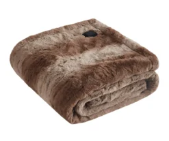 Marselle Faux Fur Heated Wrap, (50" X 64") -Home Store 810598189 4