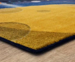 Navy & Yellow Space Rocket Play Area Rug, (8' X 10') -Home Store 810599737 A8 1
