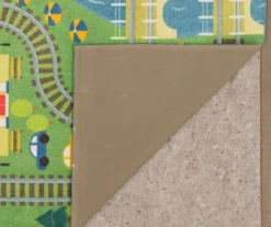 Green & Blue Train Tracks Play Area Rug, (5' X 8') 16 Green & Blue Train Tracks Play Area Rug, (5' X 8') -Home Store 810599739 A8 2