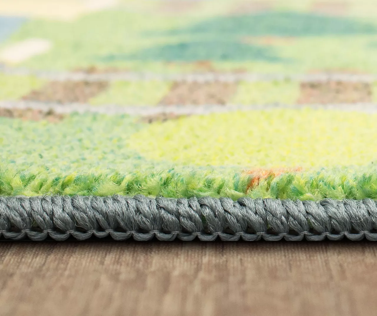 Green & Blue Train Tracks Play Area Rug, (5' X 8') 10 Green & Blue Train Tracks Play Area Rug, (5' X 8') - Image 8