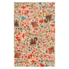 Enchanted Forest Beige & Coral Area Rug, (5' X 8')