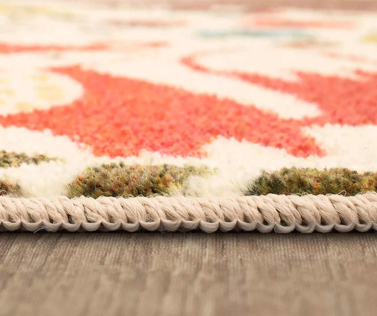 Enchanted Forest Beige & Coral Area Rug, (5' X 8') 9 Enchanted Forest Beige & Coral Area Rug, (5' X 8') - Image 7