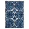 Portgate Cream & Blue Medallion Area Rug, (2' X 3')