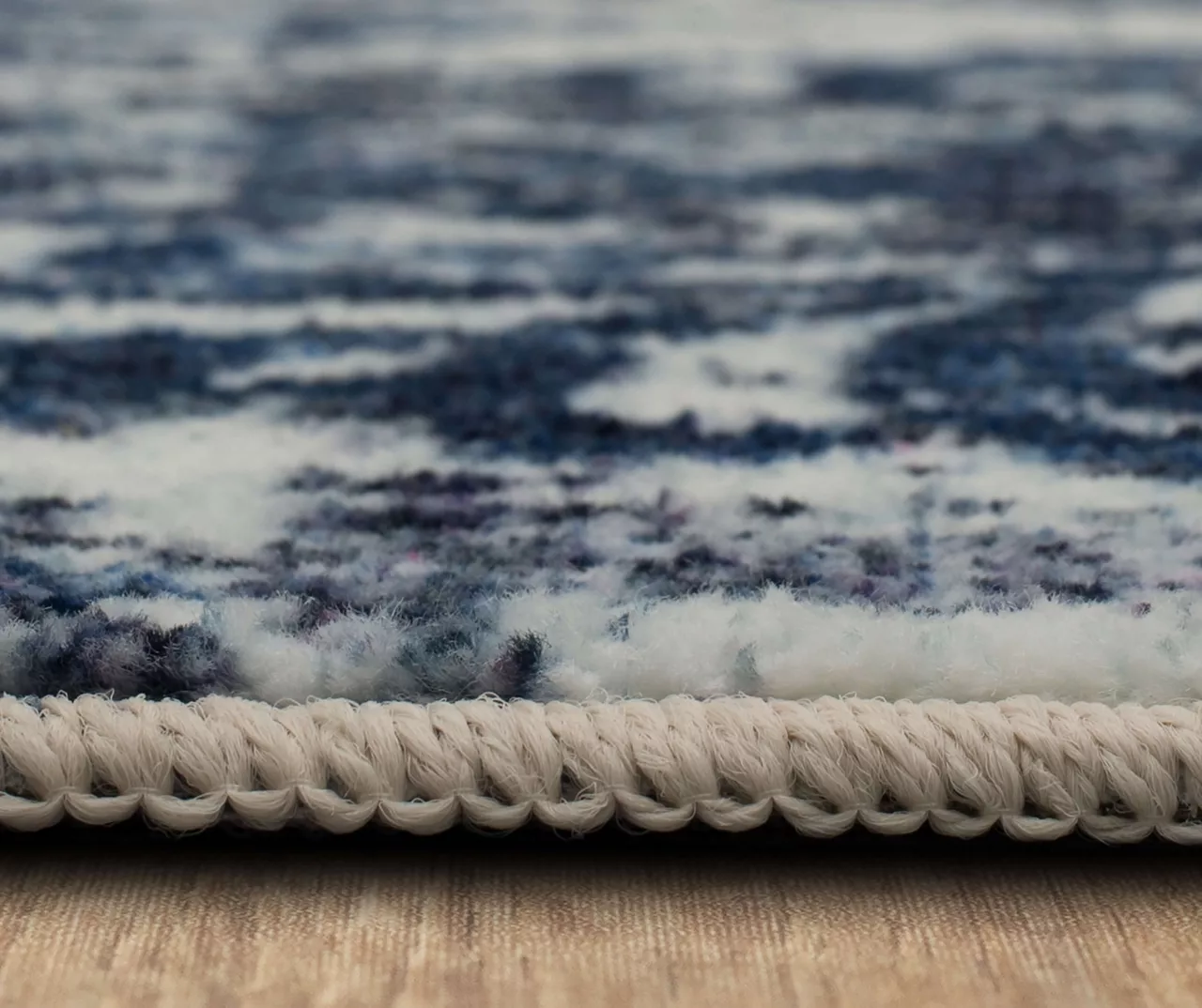 Portgate Cream & Blue Medallion Area Rug, (2' X 3') 8 Portgate Cream & Blue Medallion Area Rug, (2' X 3') - Image 6