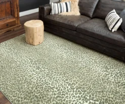 Gray & Tan Leopard Print Area Rug, (5' X 8') -Home Store 810599781 A0 4