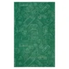 In Control Green & White Area Rug, (8' X 10')