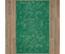 In Control Green & White Area Rug, (8' X 10') -Home Store 810599790 A0 2