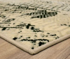 Prale Beige & Black Geometric Area Rug, (4' X 6') -Home Store 810599820 A8 1