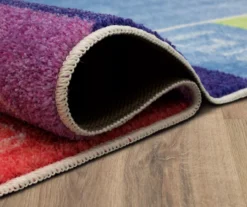 Blue & Rainbow Alphabet Border Area Rug, (5' X 8') -Home Store 810599927 A8 5