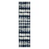 Renly Navy & White Abstract Tie-Dye Area Rug, (2' X 8') 1 Renly Navy & White Abstract Tie-Dye Area Rug, (2' X 8') -Home Store 810600276 A0 1