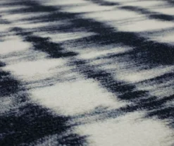 Renly Navy & White Abstract Tie-Dye Area Rug, (2' X 8') -Home Store 810600276 A8 3