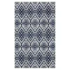 Oreille Navy & White Ikat Area Rug, (7.5' X 10') -Home Store 810600281 A0 1