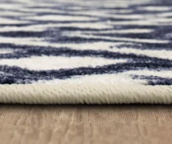 Oreille Navy & White Ikat Area Rug, (7.5' X 10') 12 Oreille Navy & White Ikat Area Rug, (7.5' X 10') -Home Store 810600281 A8 4