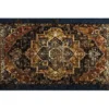 Eason Brown & Navy Ornamental Accent Rug, (20" X 34")
