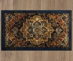 Eason Brown & Navy Ornamental Accent Rug, (20" X 34") 12 Eason Brown & Navy Ornamental Accent Rug, (20" X 34") -Home Store 810600282 A0 2