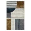 Rain Creek Blue & Brown Line Geometric Area Rug, (5' X 8') 1 Rain Creek Blue & Brown Line Geometric Area Rug, (5' X 8') -Home Store 810600294 A0 1