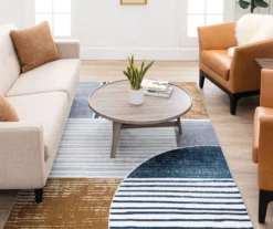 Rain Creek Blue & Brown Line Geometric Area Rug, (5' X 8') 15 Rain Creek Blue & Brown Line Geometric Area Rug, (5' X 8') -Home Store 810600294 A0 3