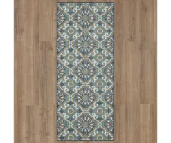 Waterside Blue & White Geometric Outdoor Area Rug, (2.5' X 6') -Home Store 810600326 A0 2