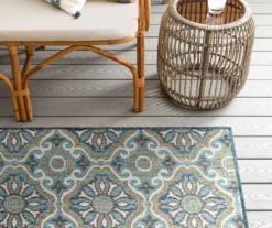 Waterside Blue & White Geometric Outdoor Area Rug, (2.5' X 6') -Home Store 810600326 A0 4