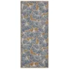 Treasured Garden Navy & Brown Botanical Outdoor Area Rug, (2.5' X 6')