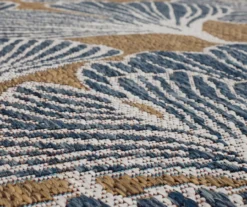 Treasured Garden Navy & Brown Botanical Outdoor Area Rug, (2.5' X 6') 16 Treasured Garden Navy & Brown Botanical Outdoor Area Rug, (2.5' X 6') -Home Store 810600358 A8 3