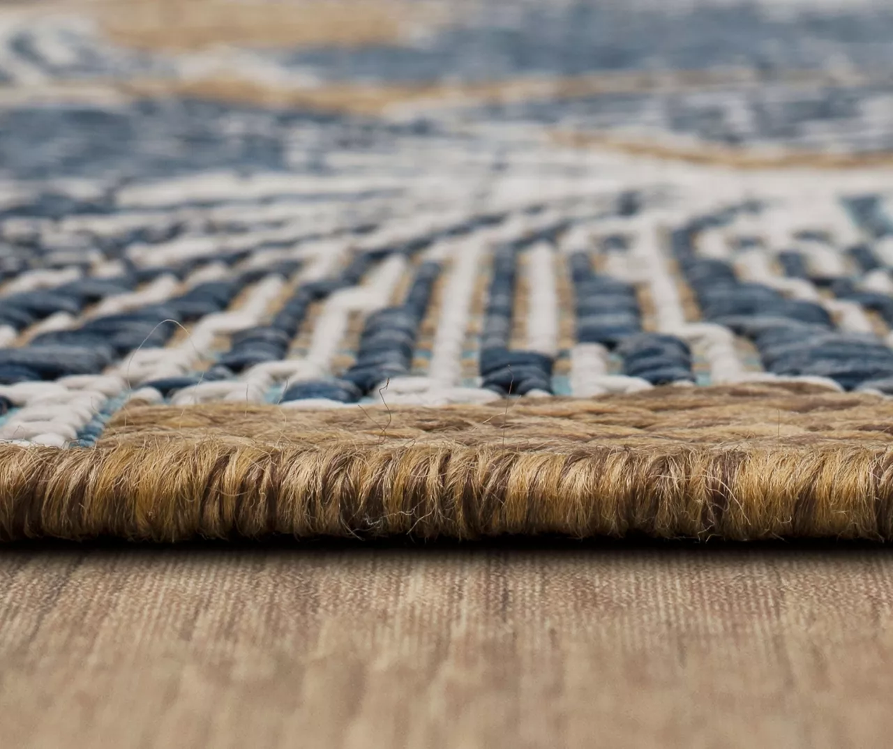 Treasured Garden Navy & Brown Botanical Outdoor Area Rug, (2.5' X 6') 10 Treasured Garden Navy & Brown Botanical Outdoor Area Rug, (2.5' X 6') - Image 8