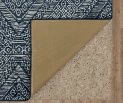 Blue & White Geometric Diamond Area Rug, (2' X 8') -Home Store 810600376 A8 2