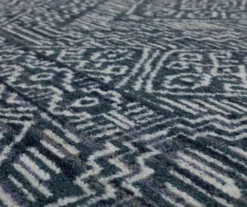 Blue & White Geometric Diamond Area Rug, (2' X 8') -Home Store 810600376 A8 3