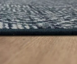 Blue & White Geometric Diamond Area Rug, (2' X 8') -Home Store 810600376 A8 4