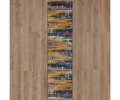 Mohawk Kaven Orange & Navy Multi-Color Crosshatch Area Rug -Home Store 810600408 A0 2