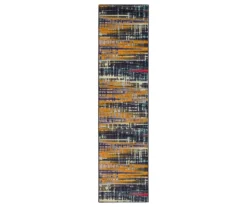 Mohawk Kaven Orange & Navy Multi-Color Crosshatch Area Rug -Home Store 810600410 A0 1