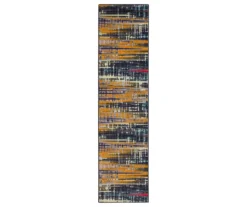 Mohawk Kaven Orange & Navy Multi-Color Crosshatch Area Rug -Home Store 810600411 A0 1