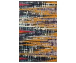 Mohawk Kaven Orange & Navy Multi-Color Crosshatch Area Rug -Home Store 810600413 A0 1