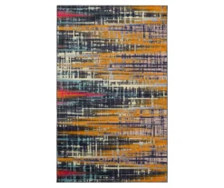 Mohawk Kaven Orange & Navy Multi-Color Crosshatch Area Rug -Home Store 810600415 A0 1