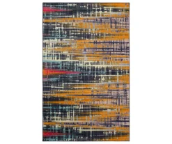 Mohawk Kaven Orange & Navy Multi-Color Crosshatch Area Rug -Home Store 810600417 A0 1