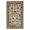 Muskberry Cream & Brown Floral Area Rug, (6' X 9') -Home Store 810600438 A0 1