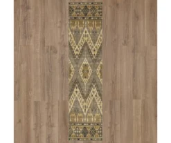 Sage Hollow Gray & Brown Geometric Area Rug, (2' X 8') -Home Store 810600473 A0 2