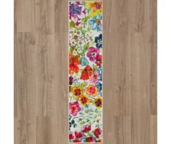 White, Yellow & Red Blossoms Area Rug, (2' X 8') 12 White, Yellow & Red Blossoms Area Rug, (2' X 8') -Home Store 810600508 A0 2