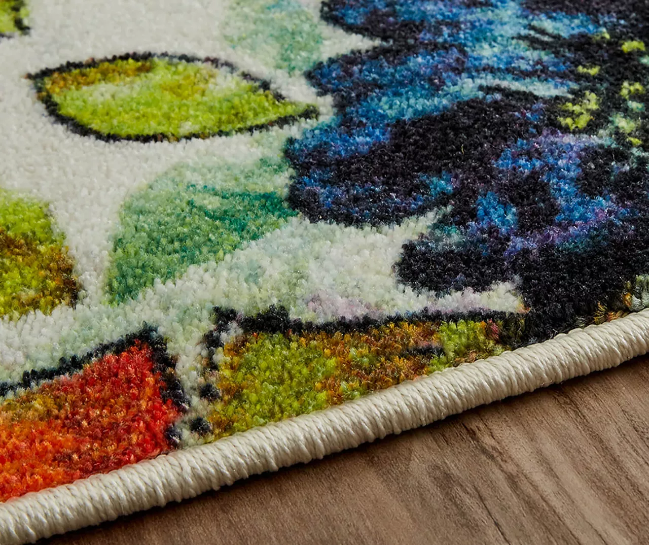 White, Yellow & Red Blossoms Area Rug, (2' X 8') 8 White, Yellow & Red Blossoms Area Rug, (2' X 8') - Image 6