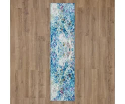 Art Explosion Blue & White Abstract Area Rug, (2' X 8') -Home Store 810600563 A0 2