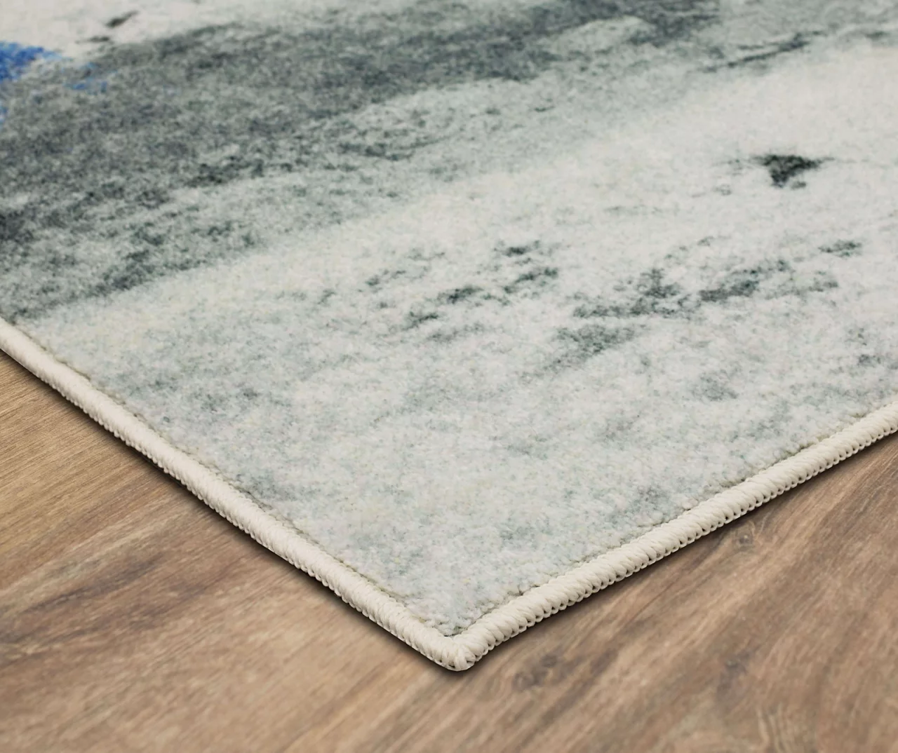 Gold Vein Gray & Blue Abstract Area Rug, (2' X 8') 4 Gold Vein Gray & Blue Abstract Area Rug, (2' X 8') - Image 2