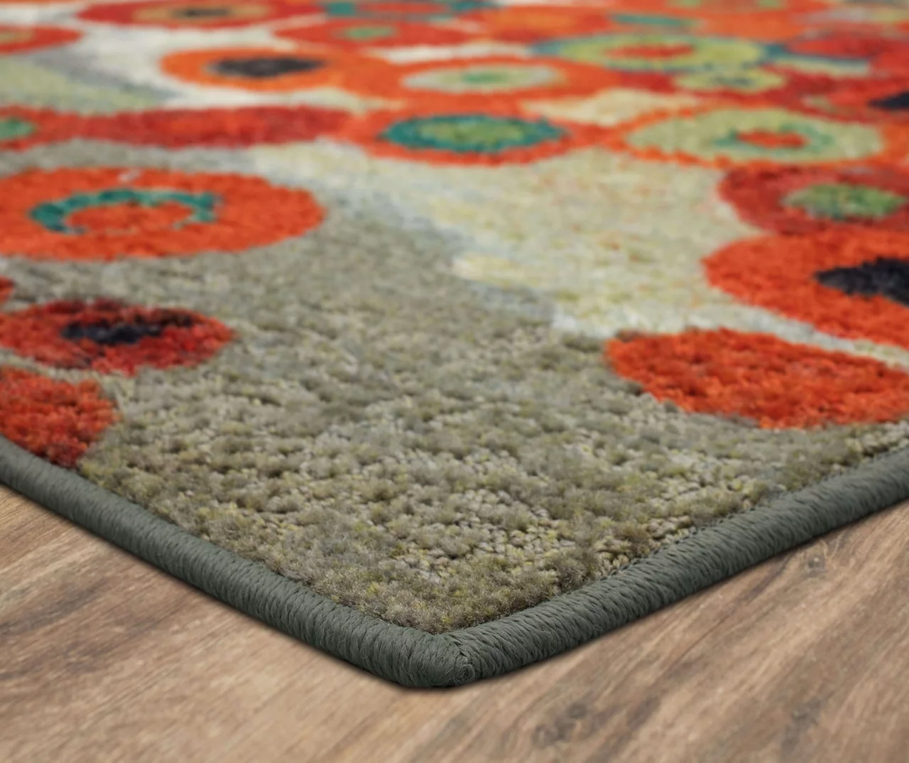 Mohawk Tossed Floral Orange & Multi-Color Area Rug 9 Mohawk Tossed Floral Orange & Multi-Color Area Rug - Image 7
