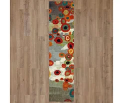 Mohawk Tossed Floral Orange & Multi-Color Area Rug 34 Mohawk Tossed Floral Orange & Multi-Color Area Rug -Home Store 810600627 A0 2