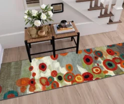 Mohawk Tossed Floral Orange & Multi-Color Area Rug 36 Mohawk Tossed Floral Orange & Multi-Color Area Rug -Home Store 810600627 A0 3
