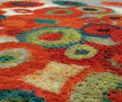 Mohawk Tossed Floral Orange & Multi-Color Area Rug 37 Mohawk Tossed Floral Orange & Multi-Color Area Rug -Home Store 810600627 A8 3