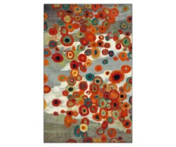 Mohawk Tossed Floral Orange & Multi-Color Area Rug 24 Mohawk Tossed Floral Orange & Multi-Color Area Rug -Home Store 810600628 A0 1