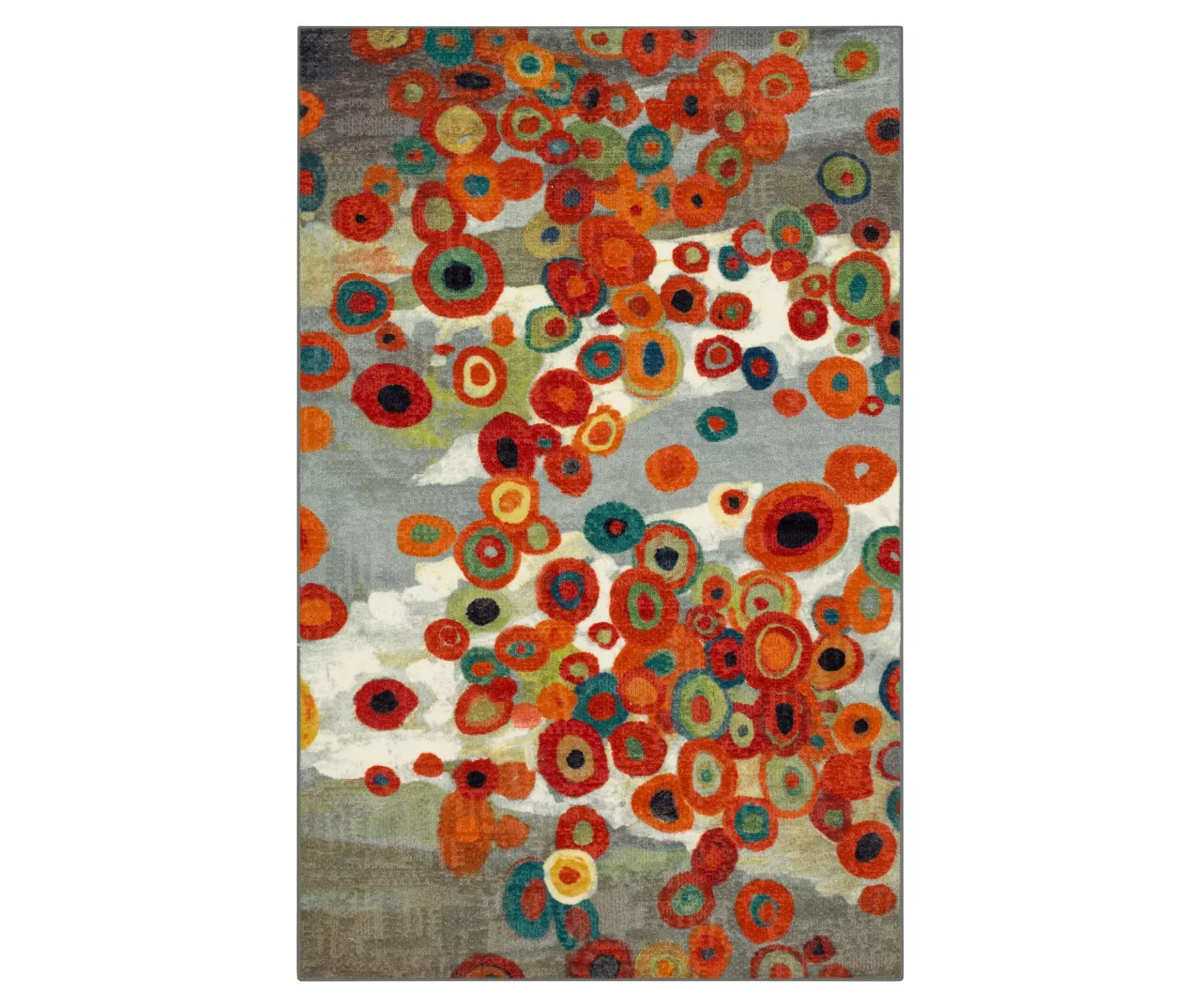 Mohawk Tossed Floral Orange & Multi-Color Area Rug 5 Mohawk Tossed Floral Orange & Multi-Color Area Rug - Image 3