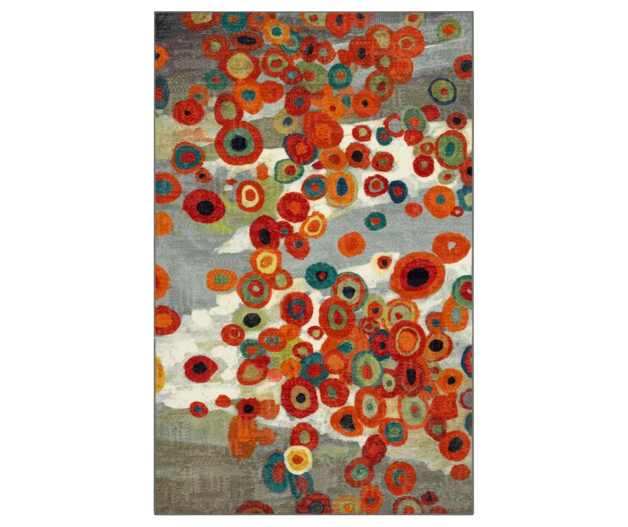 Mohawk Tossed Floral Orange & Multi-Color Area Rug 8 Mohawk Tossed Floral Orange & Multi-Color Area Rug - Image 6